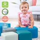 Toddler Foam Block Playset, Soft Colorful Stacking Play Blocks, 7-Piece