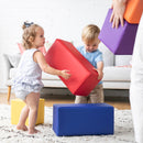 Toddler Foam Block Playset, Soft Colorful Stacking Play Blocks, 7-Piece