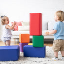 Toddler Foam Block Playset, Soft Colorful Stacking Play Blocks, 7-Piece