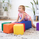 Toddler Foam Block Playset, Soft Colorful Stacking Play Blocks, 7-Piece