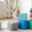 Toddler Foam Block Playset, Soft Colorful Stacking Play Blocks, 7-Piece