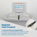 Horizontal Wall-Mounted Changing Station with Slim Back, Safety Straps and Bag Hooks