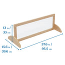 Junior Bi-Directional Birch Standing Mirror, Single-Sided Floor Mirror for Babies, 36in High