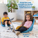 Leaf Floor Seat, Portable Scoop Chair, Kids' Plastic Flexible Seating, 6-Piece