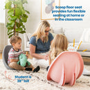 Leaf Floor Seat, Portable Scoop Chair, Kids' Plastic Flexible Seating, 6-Piece