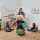 Leaf Floor Seat, Portable Scoop Chair, Kids' Plastic Flexible Seating, 6-Piece