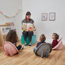 Leaf Floor Seat, Portable Scoop Chair, Kids' Plastic Flexible Seating, 6-Piece