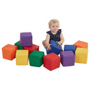 Patchwork Toddler Foam Blocks, Colorful Building Blocks, 12-Piece