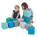 Patchwork Toddler Foam Blocks, Colorful Building Blocks, 12-Piece