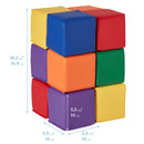 Patchwork Toddler Foam Blocks, Colorful Building Blocks, 12-Piece