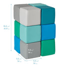Patchwork Toddler Foam Blocks, Colorful Building Blocks, 12-Piece