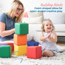 Patchwork Toddler Foam Blocks, Colorful Building Blocks, 12-Piece