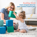 Patchwork Toddler Foam Blocks, Colorful Building Blocks, 12-Piece