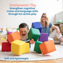 Patchwork Toddler Foam Blocks, Colorful Building Blocks, 12-Piece