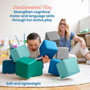 Patchwork Toddler Foam Blocks, Colorful Building Blocks, 12-Piece