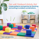 Patchwork Toddler Foam Blocks, Colorful Building Blocks, 12-Piece