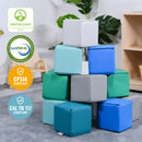 Patchwork Toddler Foam Blocks, Colorful Building Blocks, 12-Piece