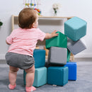 Patchwork Toddler Foam Blocks, Colorful Building Blocks, 12-Piece