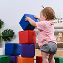 Patchwork Toddler Foam Blocks, Colorful Building Blocks, 12-Piece