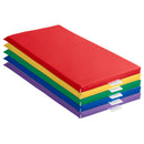 Rainbow Rest Nap Mats, Clear Name Tag Holder, 2in Thick - 5-Pack