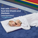 Rainbow Rest Nap Mats, Clear Name Tag Holder, 2in Thick - 5-Pack