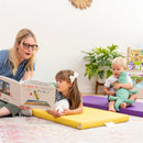 Rainbow Rest Nap Mats, Clear Name Tag Holder, 2in Thick - 5-Pack