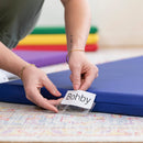 Rainbow Rest Nap Mats, Clear Name Tag Holder, 2in Thick - 5-Pack