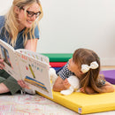Rainbow Rest Nap Mats, Clear Name Tag Holder, 2in Thick - 5-Pack