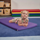 Rainbow Rest Nap Mats, Clear Name Tag Holder, 2in Thick - 5-Pack