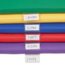 Rainbow Rest Nap Mats, Clear Name Tag Holder, 2in Thick - 5-Pack