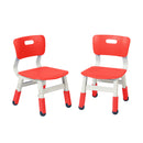 Adjustable Height Plastic Classroom Chairs, 2-Pack