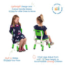 Adjustable Height Plastic Classroom Chairs, 2-Pack