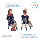 Adjustable Height Plastic Classroom Chairs, 2-Pack
