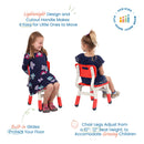 Adjustable Height Plastic Classroom Chairs, 2-Pack