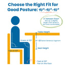 Adjustable Height Plastic Classroom Chairs, 2-Pack