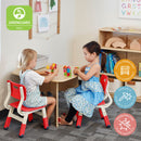 Adjustable Height Plastic Classroom Chairs, 2-Pack