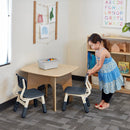 Adjustable Height Plastic Classroom Chairs, 2-Pack