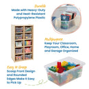 Scoop Front Storage Bins, Multipurpose Organization, 15-Pack