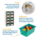 Scoop Front Storage Bins, Multipurpose Organization, 25-Pack