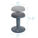SitWell Adjustable Height Wobble Stool with Cushioned Foam Seat, Active Flexible Seating
