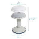 SitWell Adjustable Height Wobble Stool with Cushioned Foam Seat, Active Flexible Seating