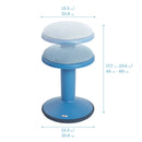 SitWell Adjustable Height Wobble Stool with Cushioned Foam Seat, Active Flexible Seating