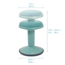 SitWell Adjustable Height Wobble Stool with Cushioned Foam Seat, Active Flexible Seating