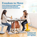 SitWell Adjustable Height Wobble Stool with Cushioned Foam Seat, Active Flexible Seating