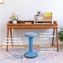 SitWell Adjustable Height Wobble Stool with Cushioned Foam Seat, Active Flexible Seating