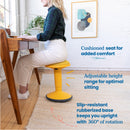 SitWell Adjustable Height Wobble Stool with Cushioned Foam Seat, Active Flexible Seating