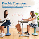 SitWell Adjustable Height Wobble Stool with Cushioned Foam Seat, Active Flexible Seating
