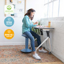 SitWell Adjustable Height Wobble Stool with Cushioned Foam Seat, Active Flexible Seating