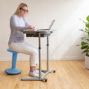 SitWell Adjustable Height Wobble Stool with Cushioned Foam Seat, Active Flexible Seating