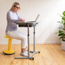SitWell Adjustable Height Wobble Stool with Cushioned Foam Seat, Active Flexible Seating